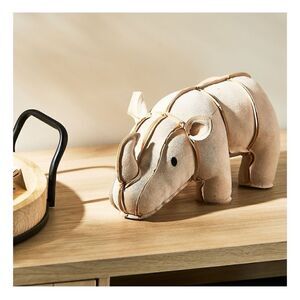 Leather Rhino Plush Toy 12” Weighted Feet Stuffed animal Way To Celebrate NWT